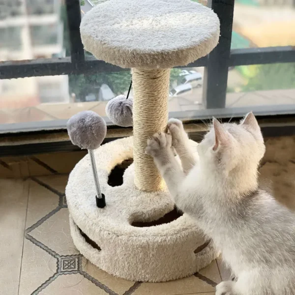 Cat Climbing Toy with Scratcher & Flower Top - Image 5