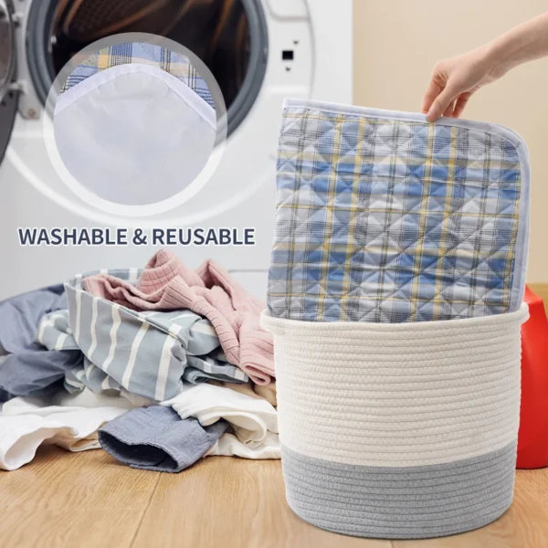 Washable Dog Pee Pad with Plaid Style - Image 8
