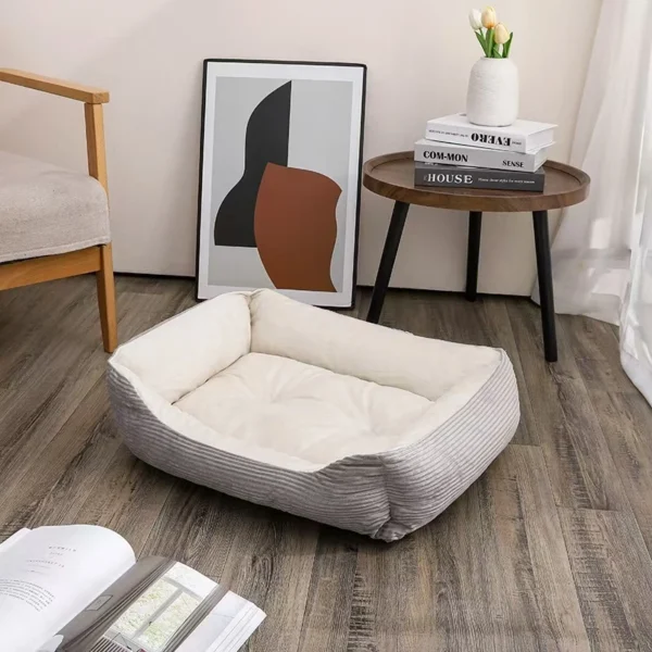 Square Dog Bed with Soft Velvet Surface - Image 12