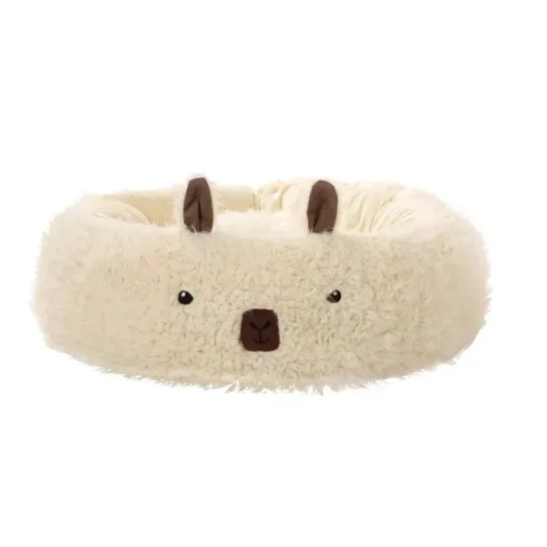 Fluffy Cat Bed with Raised Edge Support - Image 3