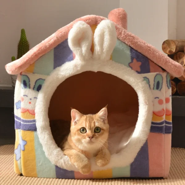 Foldable Pet House with Bunny Ear Design - Image 2