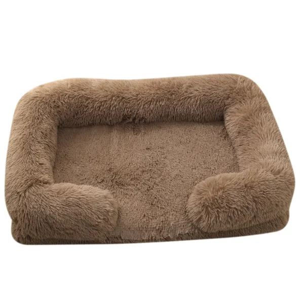 Plush Dog Bed with Raised Edges & Removable Pad - Image 25