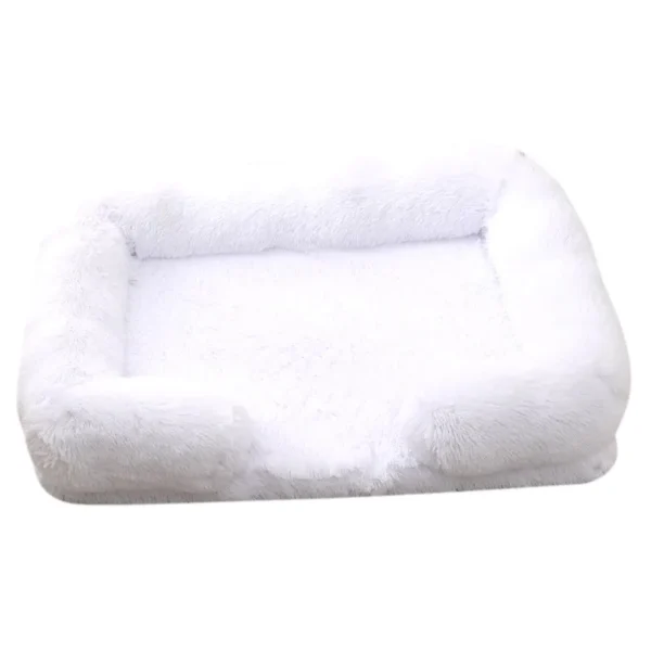 Plush Dog Bed with Raised Edges & Removable Pad - Image 10