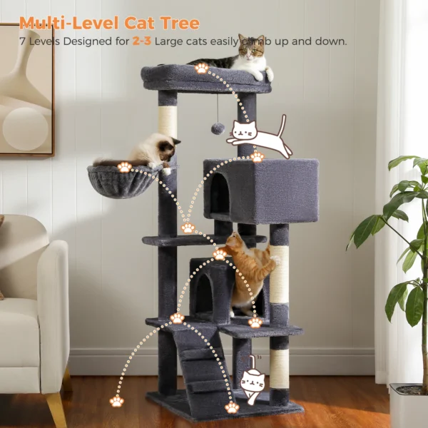 Multi-Level Cat Tower with Condos & Perch