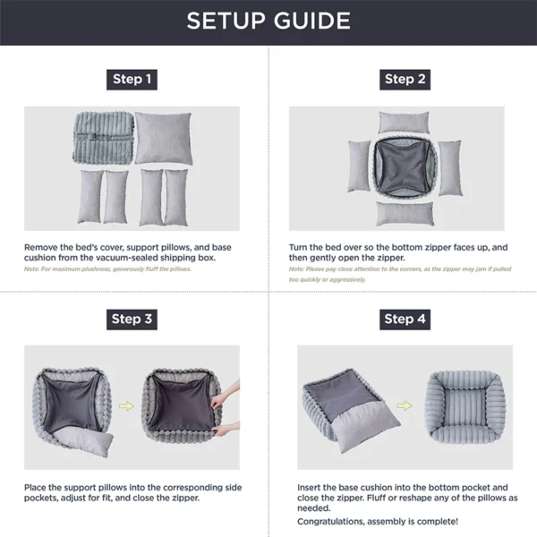 Plush Dog Bed for Medium & Large Pets - Image 7