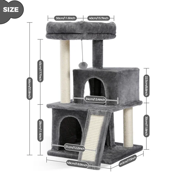 Cat Tower with Condos & Scratching Posts - Image 3