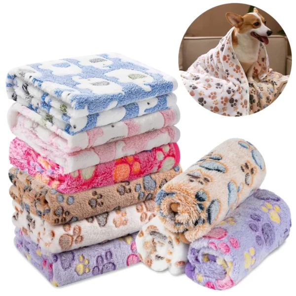Pet Travel Mat with Paw Print Design