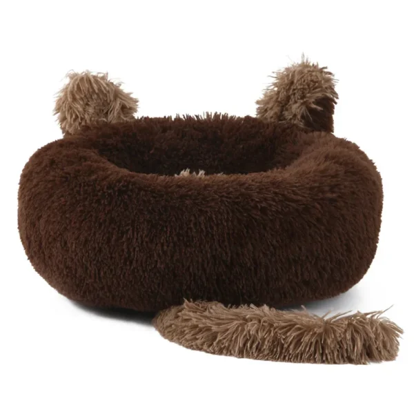 Cartoon Cat Bed with Fluffy Ears Design - Image 7