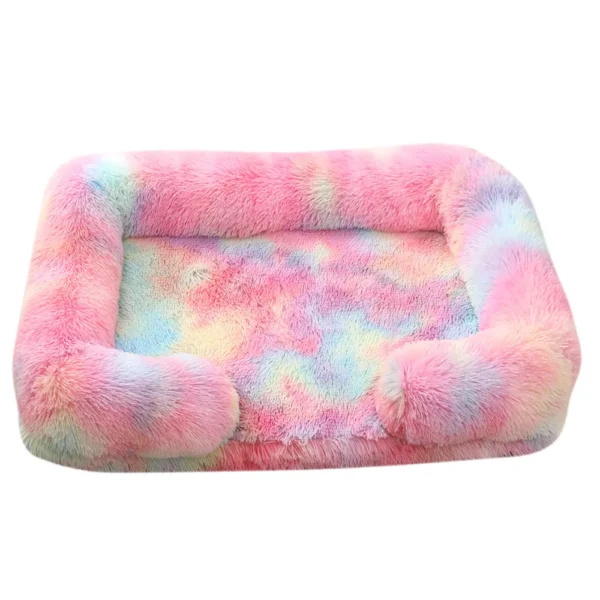 Plush Dog Bed with Raised Edges & Removable Pad - Image 11