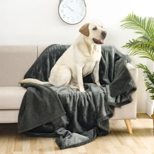 Waterproof Pet Blanket with Sherpa Fleece