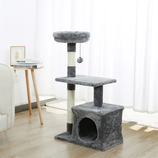 Small Cat Tower for Kittens with Condo & Scratcher - Image 2