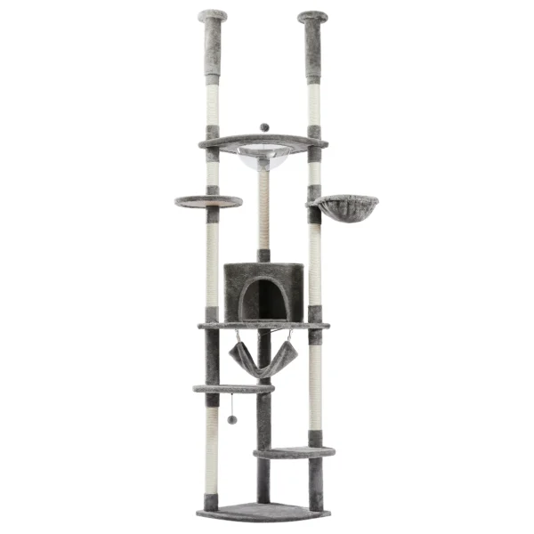 Floor to Ceiling Cat Tree with Adjustable Height - Image 2