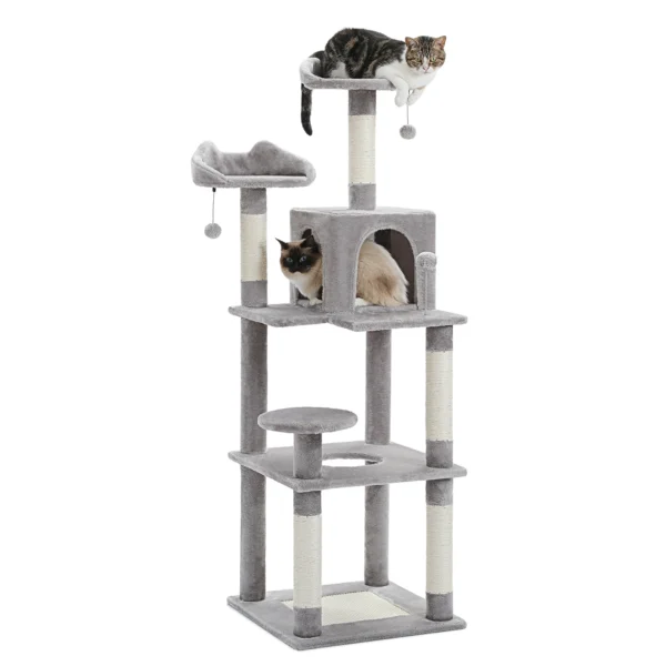 Multi-Level Cat Tree with Condo, Hammocks & Scratching Posts - Image 2