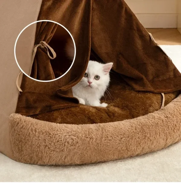 Dog Tent Bed with Removable Curtain - Image 4