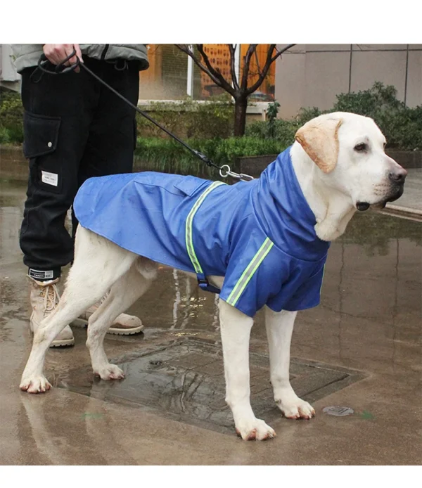 Hooded Dog Raincoat with Reflective Strip - Image 13