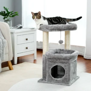 Small Cat Tree with Scratching Posts & Perch