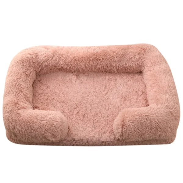 Plush Dog Bed with Raised Edges & Removable Pad - Image 7
