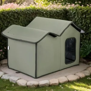 Outdoor Cat House with Waterproof Shelter
