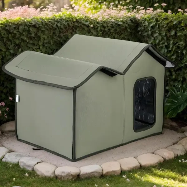 Outdoor Cat House with Waterproof Shelter