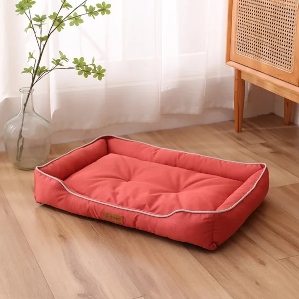 Square Dog Bed with Waterproof Base - Image 5