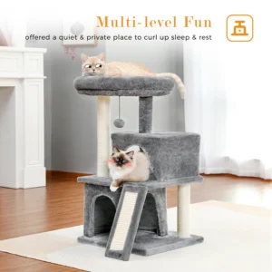 Cat Tower with Condos & Scratching Posts