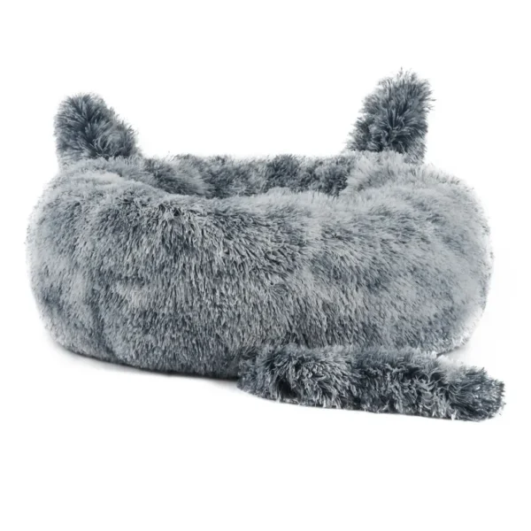 Cartoon Cat Bed with Fluffy Ears Design - Image 11