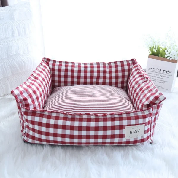 Pet Sleep Sofa Bed with Lattice Design - Image 8