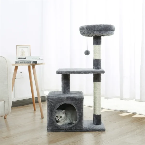 Small Cat Tower for Kittens with Condo & Scratcher - Image 8