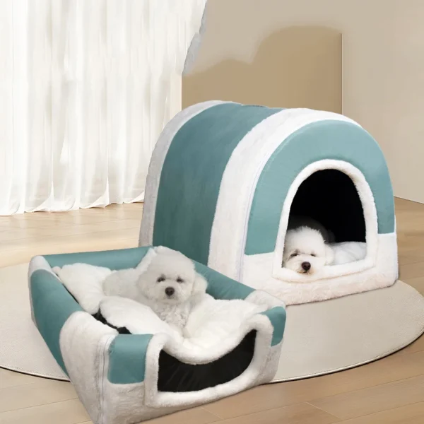 Large Dog House Bed – Washable Winter Nest Tent - Image 4