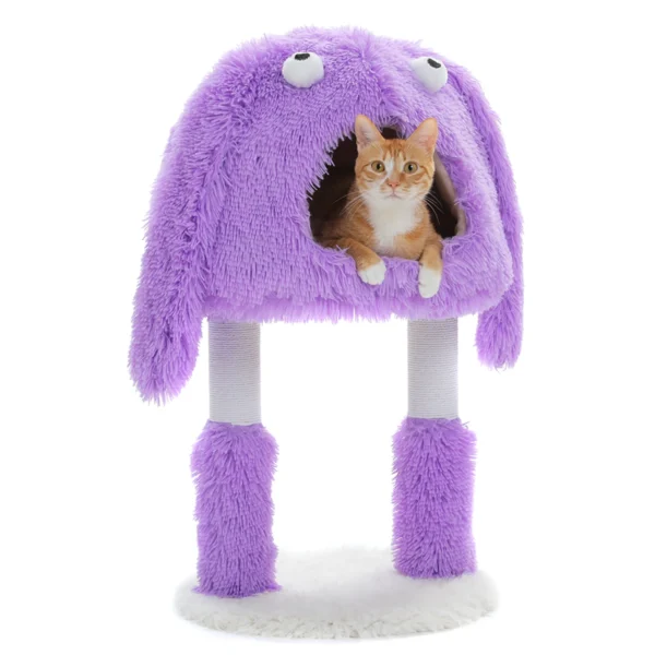 Monster Cat Tree Tower with Plush Condo & Sisal Legs - Image 6