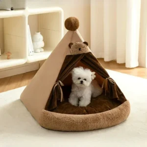 Dog Tent Bed with Removable Curtain