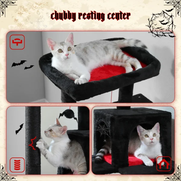 Gothic Cat Tree with Extra Large Hammock & Perch - Image 6