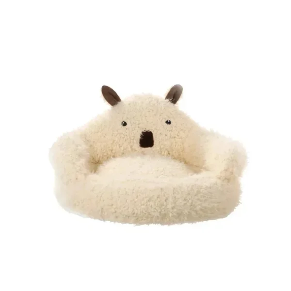 Fluffy Cat Bed with Raised Edge Support - Image 4