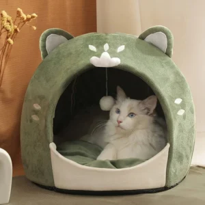 Cozy Cat Bed with Cute Cat-Shaped Design