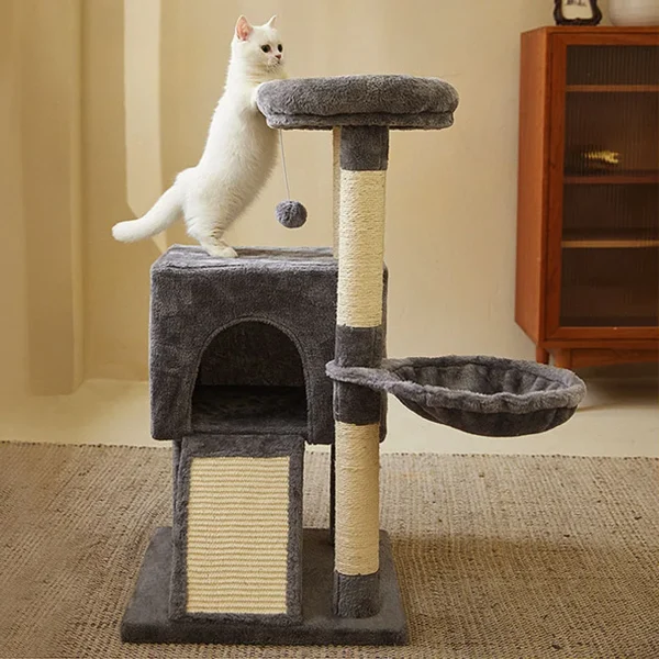 Luxury Cat Tree with Hammock & Condo - Image 2
