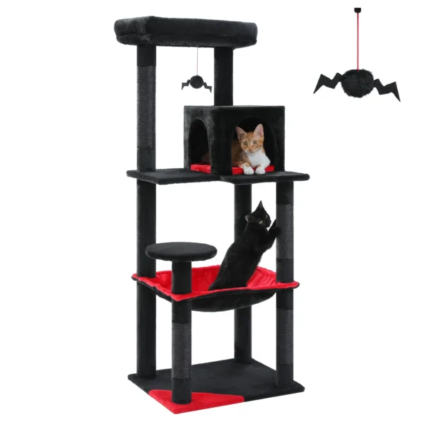 Gothic Cat Tree with Extra Large Hammock & Perch - Image 2