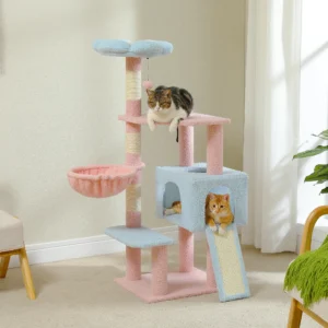 Flower Cat Tree with Multi-Level Tower