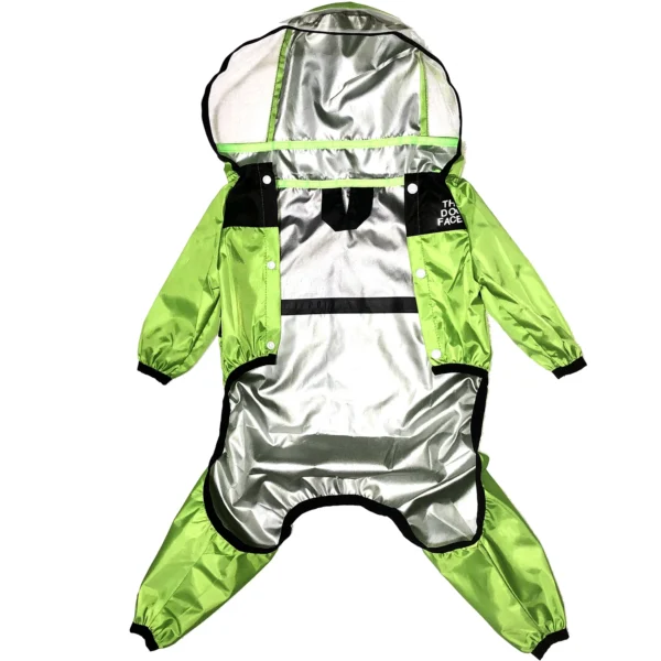 Dog Face Raincoat Jumpsuit with Hoodie - Image 2