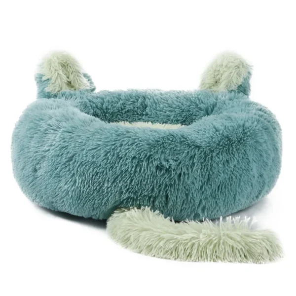 Cartoon Cat Bed with Fluffy Ears Design - Image 12