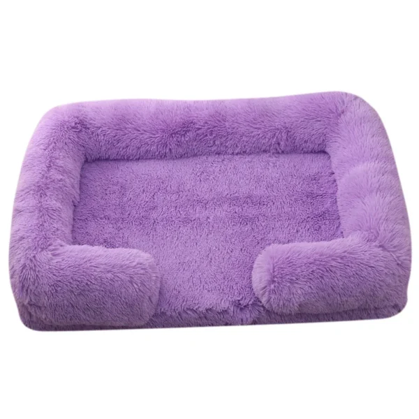 Plush Dog Bed with Raised Edges & Removable Pad - Image 24