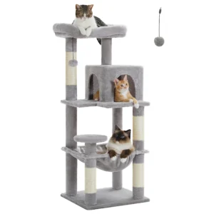 Cat Tree with Hammock, Perch & Spacious Condo