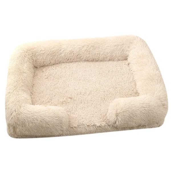 Plush Dog Bed with Raised Edges & Removable Pad - Image 13