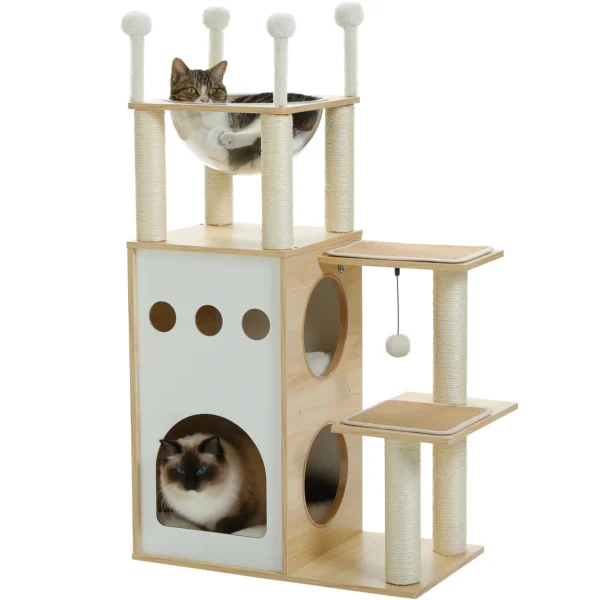 Modern Cat Tree with Capsule Nest & Condo Tower - Image 4