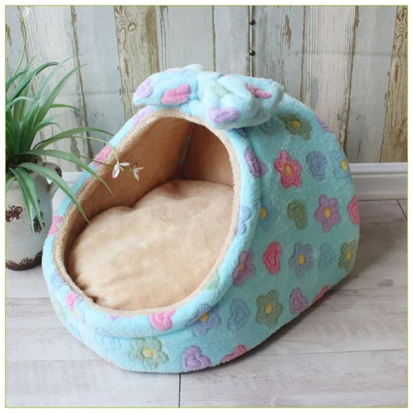 Warm Dog Bed with Soft Cushion Nest - Image 3