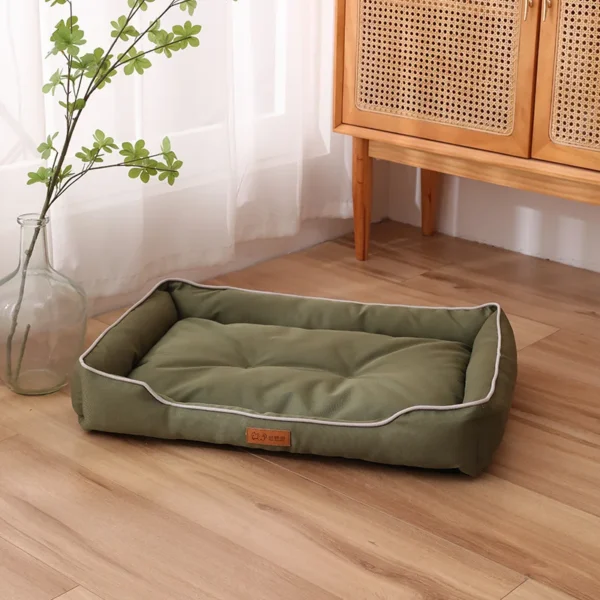 Square Dog Bed with Waterproof Base - Image 2