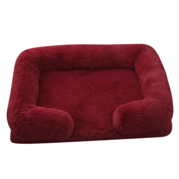 Plush Dog Bed with Raised Edges & Removable Pad - Image 17