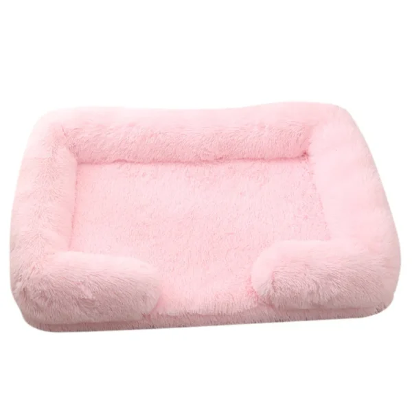 Plush Dog Bed with Raised Edges & Removable Pad - Image 12
