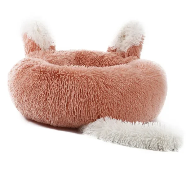 Cartoon Cat Bed with Fluffy Ears Design - Image 5