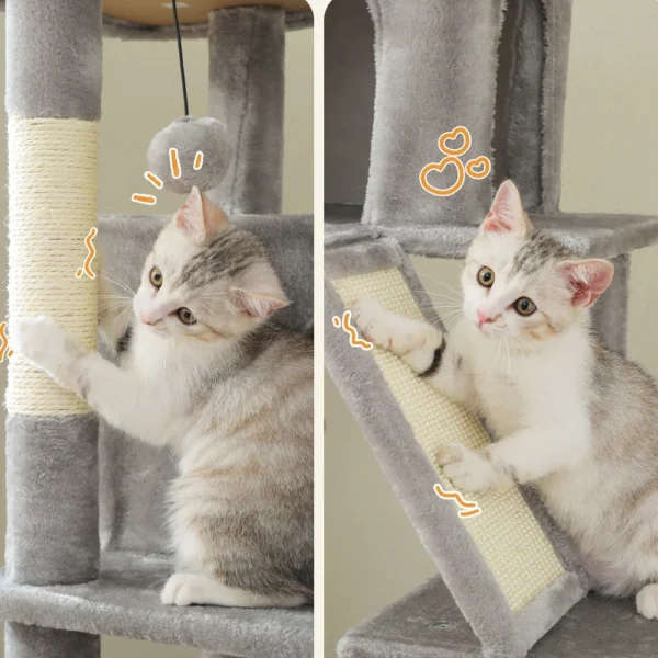 Large Cat Tree Tower with Hammock & Two Condos - Image 3