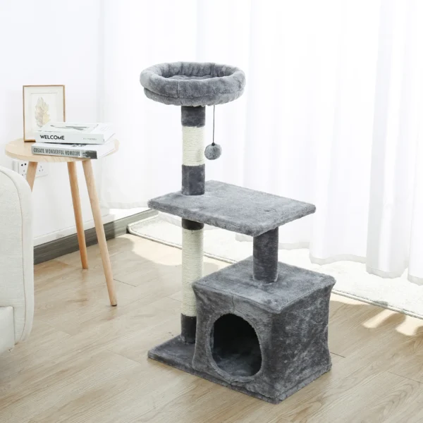 Small Cat Tower for Kittens with Condo & Scratcher - Image 11
